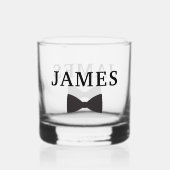 Cravate Bow Groomsman Classic Verre Vin Stemless (Verso)