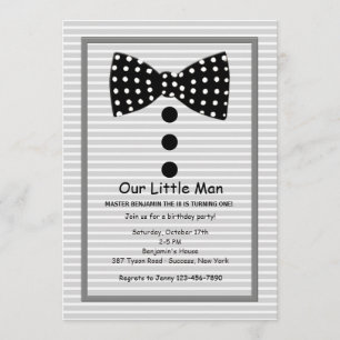 Cravate Bow Identité Gris Invitation