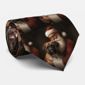 Cravate Boxer avec Noël Festif du Père Noël (Roulé)