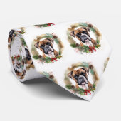 Cravate Boxer Christmas Wreath Festive Pup (Roulé)