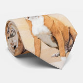 Cravate Boxer Dog Peinture Non Décroché Art animal origina (Roulé)