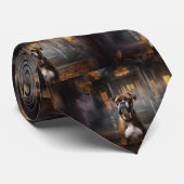 Cravate Boxeur Halloween Effrayant (Roulé)