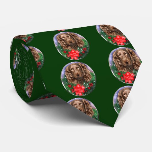 Cravate Boykin Spaniel Cadeaux de Noël (Roulé)