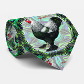 Cravate Brahma :  Coq foncé de fantaisie (Roulé)