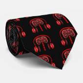 Cravate Brain rouge (Roulé)