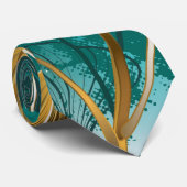 Cravate Branche avec Feuilles d'or Ginko Biloba (Roulé)