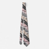 Cravate Branche feuille Abstraite rétro petites fleurs flo (Dos)