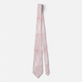 Cravate Branches d'arbre rose et crème (Devant)