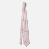 Cravate Branches d'arbre rose et crème (Dos)