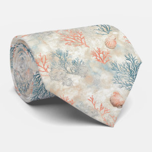 Cravate Branches de corail sophistiquées - Coquillage doux