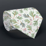 Cravate Branches de l'arbre de Noël<br><div class="desc">Motif des branches d'épinette de Noël</div>