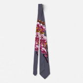 Cravate Branches en fleurs de cerises doubles (Dos)