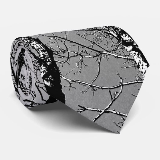 Cravate Branches nues 3 (B&W) (Roulé)