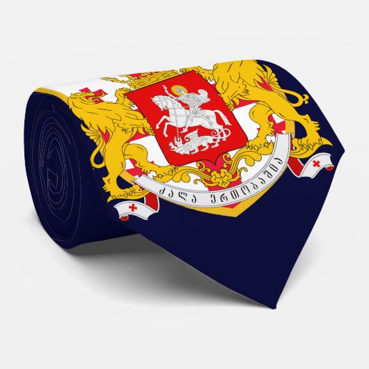 Cravate Bras de manteau de drapeau de la Géorgie (Roulé)