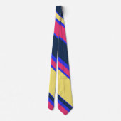 Cravate Brayures rose, jaune et bleue (Dos)