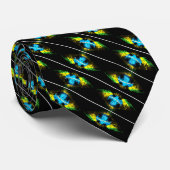 Cravate Brésil moderne Drapeau Satin Sport (Roulé)