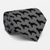 Cravate Briard Chien race Silhouettes Motif (Roulé)