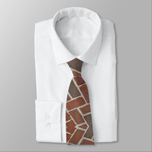 Cravate Brick rouge Zigzag