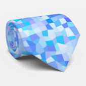 Cravate Bright Blues Mosaic (Roulé)