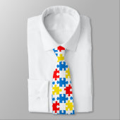 Cravate Bright Colorful Puzzle Pieces Pattern (Attaché)