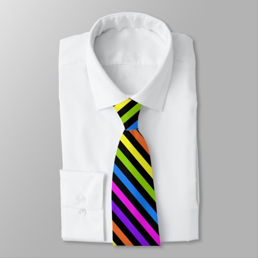 Cravate Bright Colour Grandes avec Noir (Attaché)