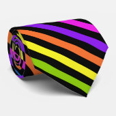 Cravate Bright Colour Grandes avec Noir (Roulé)
