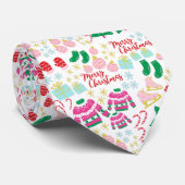 Cravate Bright Happy Motif de Noël (Roulé)