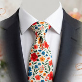 Cravate  Bright Meadow Flower Pattern