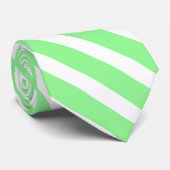 Cravate Bright Mint Green and White Strips (Roulé)