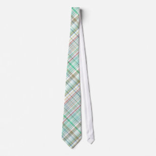 Cravate Bright Multi Color Plaid Pattern Men's Neck Tie