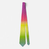 Cravate Bright neon fluorescent gradient rainbow ombre col (Devant)