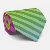 Cravate Bright neon fluorescent gradient rainbow ombre col (Roulé)