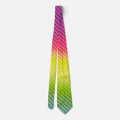 Cravate Bright neon fluorescent gradient rainbow ombre col (Dos)