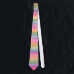 Cravate Bright Rainbow Stripe<br><div class="desc">C'est un motif élégant,  avec des rayures arc-en-ciel rétro et brillantes.</div>
