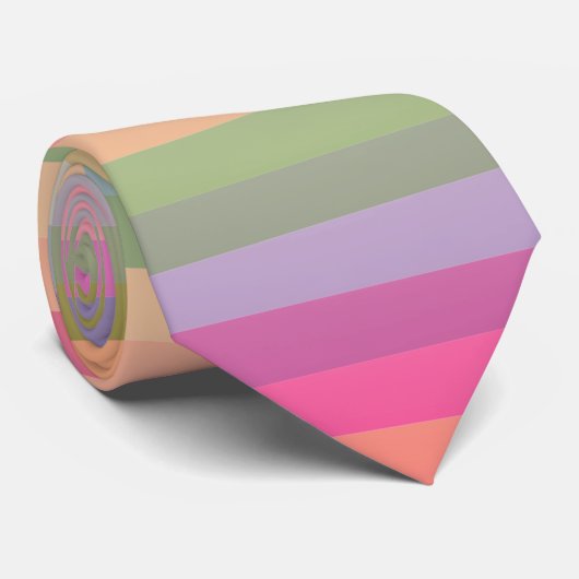 Cravate Bright Rainbow Stripe (Roulé)