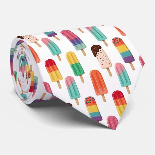Cravate Bright Summer Popsicle Pattern (Roulé)