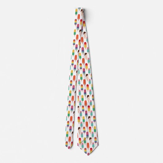 Cravate Bright Summer Popsicle Pattern (Dos)