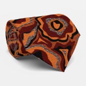 Cravate Bright tribal African pattern. (Roulé)