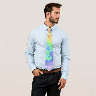 Cravate Bright Trippy Retro Super Boho Hippie Rainbow
