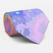 Cravate Bright Trippy Retro Super Boho Hippie Rainbow (Roulé)