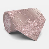 Cravate brillant avec Rose  de Parties scintillant (Roulé)