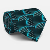 Cravate Brin bleu d'ADN d'évolution (Roulé)