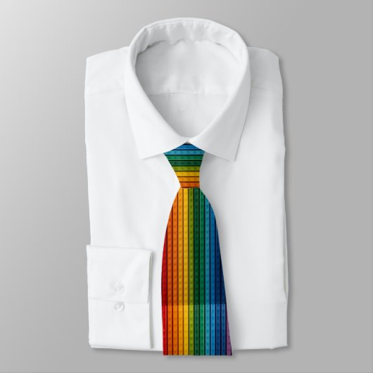 Cravate Briques arc-en-ciel en plastique verticales (Attaché)