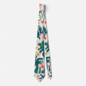 Cravate Brise Botanique - Tropical Floral Pattern Neck Ti (Devant)