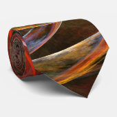 Cravate Briser le Cercle Vortex de Feu Art Abstrait (Roulé)