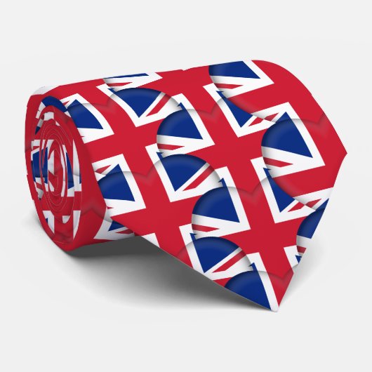 Cravate British Hearts, Union Jack Flag / United Kingdom (Roulé)