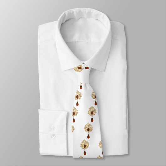 Cravate Broche Kundan & ruby (Attaché)