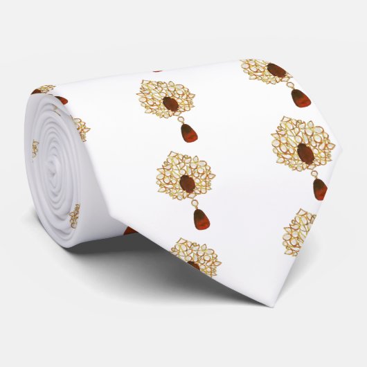 Cravate Broche Kundan & ruby (Roulé)