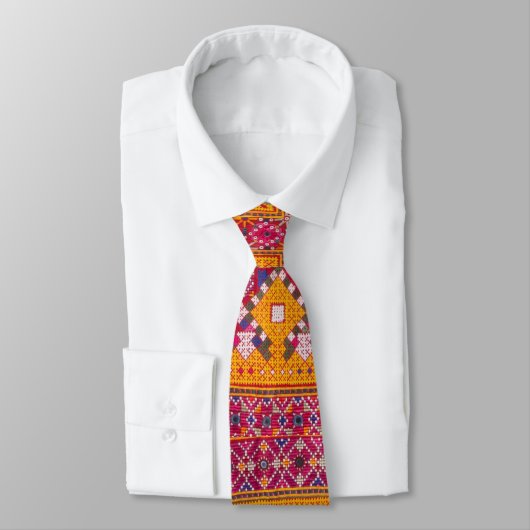 Cravate Broderie indienne colorée Imprimer (Attaché)