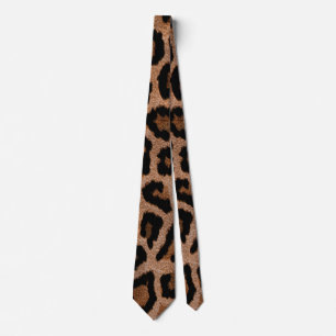 Cravate Bronze Leopard Cheetah Print